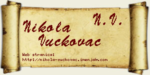 Nikola Vučkovac vizit kartica